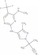 α,α,3-Trimethyl-4-[[4-(methylamino)-5-(trifluoromethyl)-2-pyrimidinyl]amino]-1H-pyrazole-1-acetoni…