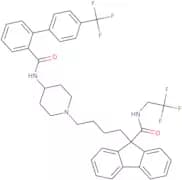 N-(2,2,2-Trifluoroethyl)-9-(4-[4-[4'-(trifluoromethyl)[1,1'-biphenyl]-2-carboxamido]piperidin-1-yl…