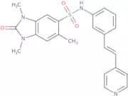 1,3,6-Trimethyl-2-oxo-N-{3-[(E)-2-pyridin-4-ylvinyl]phenyl}-2,3-dihydro-1H-benzimidazole-5-sulfona…