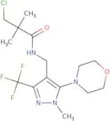 3-Chloro-2,2-dimethyl-N-{[1-methyl-5-morpholino-3-(trifluoromethyl)-1H-pyrazol-4-yl]methyl}propana…
