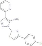 1-[4-(4-Chlorophenyl)-1,3-thiazol-2-yl]-4-(2-pyridinyl)-1H-pyrazol-5-amine