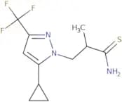 3-[5-Cyclopropyl-3-(trifluoromethyl)-1H-pyrazol-1-yl]-2-methylpropanethioamide