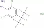 [2,6-dichloro-4-(1,1,1,2,3,3,3-heptafluoropropan-2-yl)phenyl]hydrazine hydrochloride