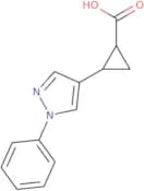 2-(1-Phenyl-1H-pyrazol-4-yl)cyclopropane-1-carboxylic acid