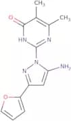 2-[5-Amino-3-(2-furyl)-1H-pyrazol-1-yl]-5,6-dimethylpyrimidin-4(3H)-one