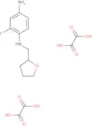 2-Fluoro-1-N-(oxolan-2-ylmethyl)benzene-1,4-diamine, bis(oxalic acid)