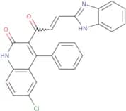 (E)-3-(1H-Benzo[d]imidazol-2-yl)-1-(6-chloro-2-hydroxy-4-phenylquinolin-3-yl)prop-2-en-1-one