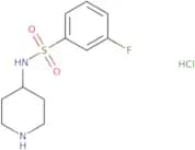3-Fluoro-N-(piperidin-4-yl)benzenesulfonamide hydrochloride