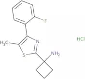 1-[4-(2-Fluorophenyl)-5-methyl-1,3-thiazol-2-yl]cyclobutan-1-amine hydrochloride