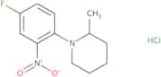 1-(4-Fluoro-2-nitrophenyl)-2-methylpiperidinehydrochloride
