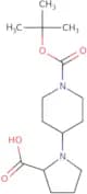 (2R)-1-(1-(tert-Butoxycarbonyl)piperidin-4-yl)pyrrolidine-2-carboxylic acid