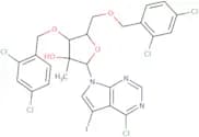 7-[3,5-Bis-O-[(-2,4-dichlorophenyl)methyl]-2-C-methyl-b-D-ribofuranosyl]-4-chloro-5-iodo-7H-pyrrol…