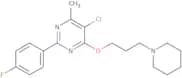 5-​Chloro-​2-​(4-​fluorophenyl)​-​4-​methyl-​6-​[3-​(1-​piperidinyl)​propoxy]​-pyrimidine