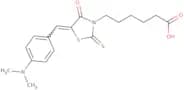 6-(5-(4-(Dimethylamino)benzylidene)-4-oxo-2-thioxothiazolidin-3-yl)hexanoic acid