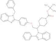 tert-Butyl 4-(2-(4-(1-benzyl-1H-benzo[d]imidazol-2-yl)phenoxy)-1-(2-phenyl-1H-benzo[d]imidazol-1-y…