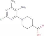 1-(5-Amino-2-chloro-6-methylpyrimidin-4-yl)piperidine-4-carboxylic acid