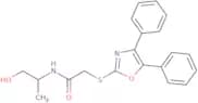 2-((4,5-Diphenyloxazol-2-yl)thio)-N-(1-hydroxypropan-2-yl)acetamide
