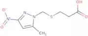 3-{[(5-Methyl-3-nitro-1H-pyrazol-1-yl)methyl]sulfanyl}propanoic acid