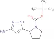 2-(5-Amino-1H-pyrazol-3-yl)-pyrrolidine-1-carboxylic acid tert-butyl ester
