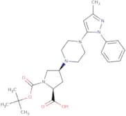 (2S,4S)-1-(tert-Butoxycarbonyl)-4-(4-(3-methyl-1-phenyl-1H-pyrazol-5-yl)piperazin-1-yl)pyrrolidine…