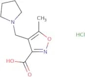 5-Methyl-4-[(pyrrolidin-1-yl)methyl]-1,2-oxazole-3-carboxylic acid hydrochloride