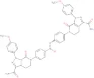 (1Z)-Bis({4-[3-carbamoyl-1-(4-methoxyphenyl)-7-oxo-1H,4H,5H,6H,7H-pyrazolo[3,4-c]pyridin-6-yl]phen…