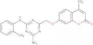 7-[[4-Amino-6-(2-methylanilino)-1,3,5-triazin-2-yl]methoxy]-4-methylchromen-2-one