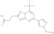 3-[5-(1-Ethyl-1H-pyrazol-4-yl)-7-(trifluoromethyl)-[1,2,4]triazolo[1,5-a]pyrimidin-2-yl]propanoic …