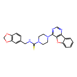 N-(Benzo[D][1,3]Dioxol-5-Ylmethyl)-4-(Benzofuro[3,2-d]Pyrimidin-4-Yl)Piperazine-1-Carbothioamide