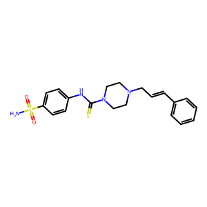 N-[4-(Aminosulfonyl)Phenyl]-4-(3-Phenyl-2-Propen-1-Yl)-1-Piperazinecarbothioamide