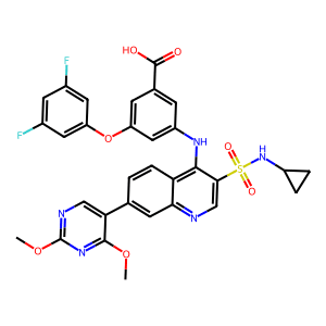 3-((3-(N-Cyclopropylsulfamoyl)-7-(2,4-Dimethoxypyrimidin-5-Yl)Quinolin-4-Yl)Amino)-5-(3,5-Difluoro…