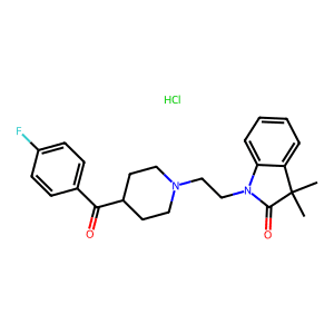 1-(2-(4-(4-Fluorobenzoyl)Piperidin-1-Yl)Ethyl)-3,3-Dimethylindolin-2-One Hydrochloride