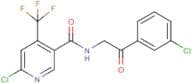 6-chloro-N-[2-(3-chlorophenyl)-2-oxoethyl]-4-(trifluoromethyl)nicotinamide