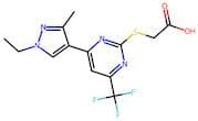 {[4-(1-Ethyl-3-methyl-1H-pyrazol-4-yl)-6-(trifluoromethyl)pyrimidin-2-yl]sulfanyl}acetic acid