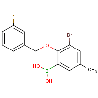 3-Bromo-2-(3'-fluorobenzyloxy)-5-methylphenylboronic acid
