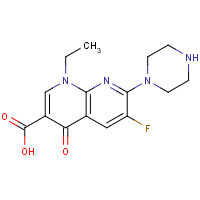 1-Ethyl-6-fluoro-1,4-dihydro-4-oxo-7-(1-piperazinyl)-1,8-naphthyridine-3-carboxylic acid