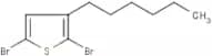 2,5-Dibromo-3-hex-1-ylthiophene
