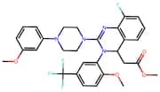 Methyl 2-(8-fluoro-3-(2-methoxy-5-(trifluoromethyl)phenyl)-2-(4-(3-methoxyphenyl)piperazin-1-yl)-3…