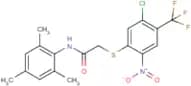 N1-mesityl-2-{[5-chloro-2-nitro-4-(trifluoromethyl)phenyl]thio}acetamide