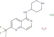N-Piperidin-4-yl-2-(trifluoromethyl)-1,6-naphthyridin-5-amine hydrochloride monohydrate