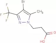 3-[4-Bromo-5-methyl-3-(trifluoromethyl)-1H-pyrazol-1-yl]propanoic acid