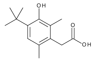 [4-(1,1-Dimethylethyl)-3-hydroxy-2,6-dimethylphenyl]acetic Acid