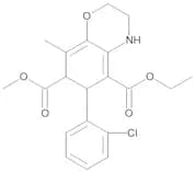 5-Ethyl 7-Methyl 6-(2-Chlorophenyl)-8-methyl-3,4,6,7-tetrahydro-2H-1,4-benzo[b][1,4]oxazine-5,7-di…