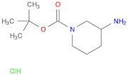 1-Piperidinecarboxylic acid, 3-amino-, 1,1-dimethylethyl ester, hydrochloride (1:1)