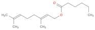 Hexanoic acid, (2E)-3,7-dimethyl-2,6-octadien-1-yl ester
