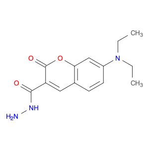 2H-1-Benzopyran-3-carboxylic acid, 7-(diethylamino)-2-oxo-, hydrazide