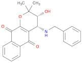 2H-Naphtho[2,3-b]pyran-5,10-dione, 3,4-dihydro-3-hydroxy-2,2-dimethyl-4-[(phenylmethyl)amino]-, (3…