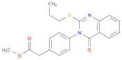 Benzeneacetic acid, 4-[4-oxo-2-(propylthio)-3(4H)-quinazolinyl]-, methyl ester