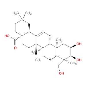 Olean-12-en-28-oic acid, 2,3,23-trihydroxy-, (2α,3α,4α)-