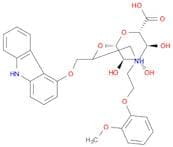 β-D-Glucopyranosiduronic acid, 2-(9H-carbazol-4-yloxy)-1-[[[2-(2-methoxyphenoxy)ethyl]amino]methyl…